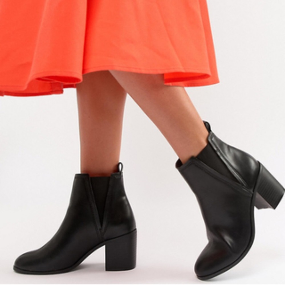 ASOS DESIGN Reside heeled ankle chelsea boots